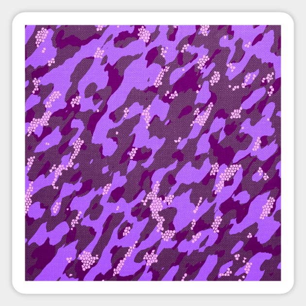 Camouflage - Purple Sticker by Tshirtstory